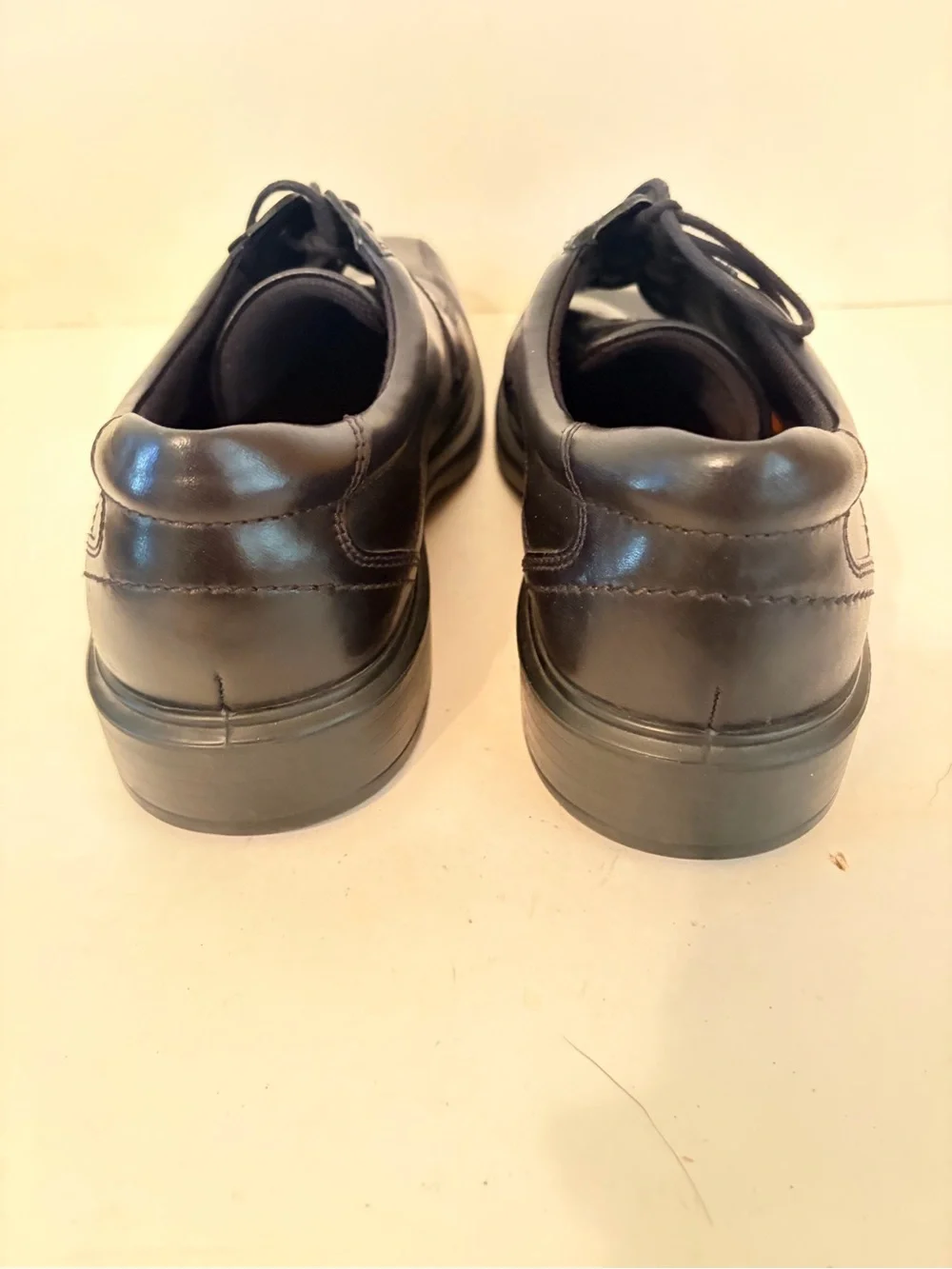 Ecco Black Leather Helsinki Oxford Comfort Dress Shoes